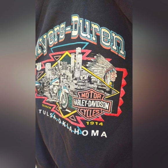 ❤️SOLD❤️Vtg Harley sweater: Tulsa, OK - Picture 4 of 8